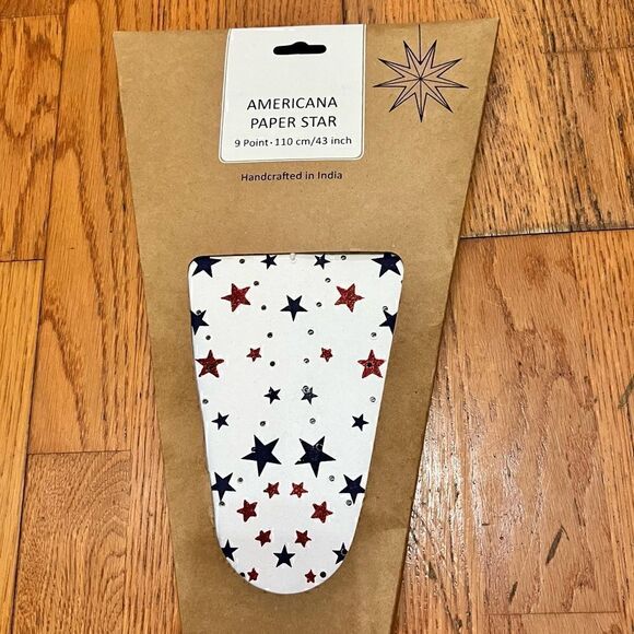 Americana Paper Star 9 point Really Huge Paper Star Decor 43” Perfect For july 4 - Picture 7 of 8